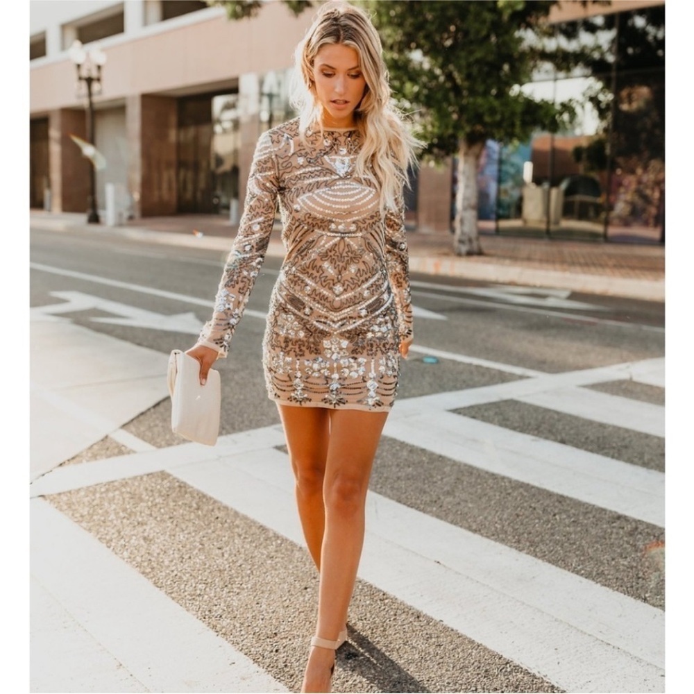 Vici REKINDLED LOVE EMBELLISHED DRESS size large